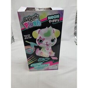 Airbrush 8” Plush Puppy,  Canal Toys Rainbow Color Fun